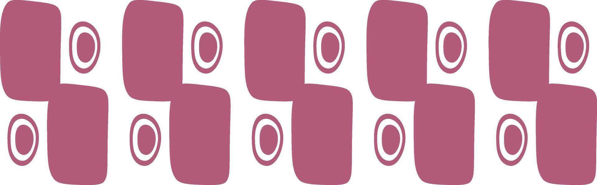 Ethnic Style Borders with Tribal Abstract Pattern. Hand Drawn Design Style. Isolated on White Background. vector