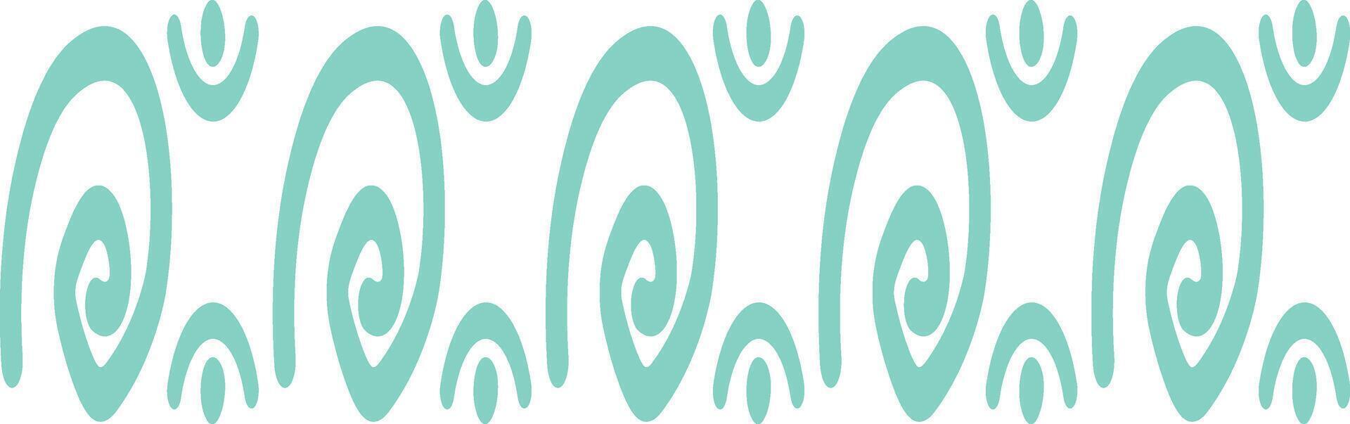 Ethnic Style Borders with Tribal Abstract Pattern. Hand Drawn Design Style. Isolated on White Background. vector