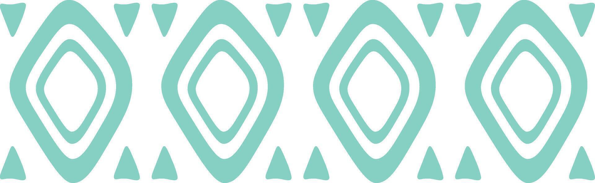 Ethnic Style Borders with Tribal Abstract Pattern. Hand Drawn Design Style. Isolated on White Background. vector