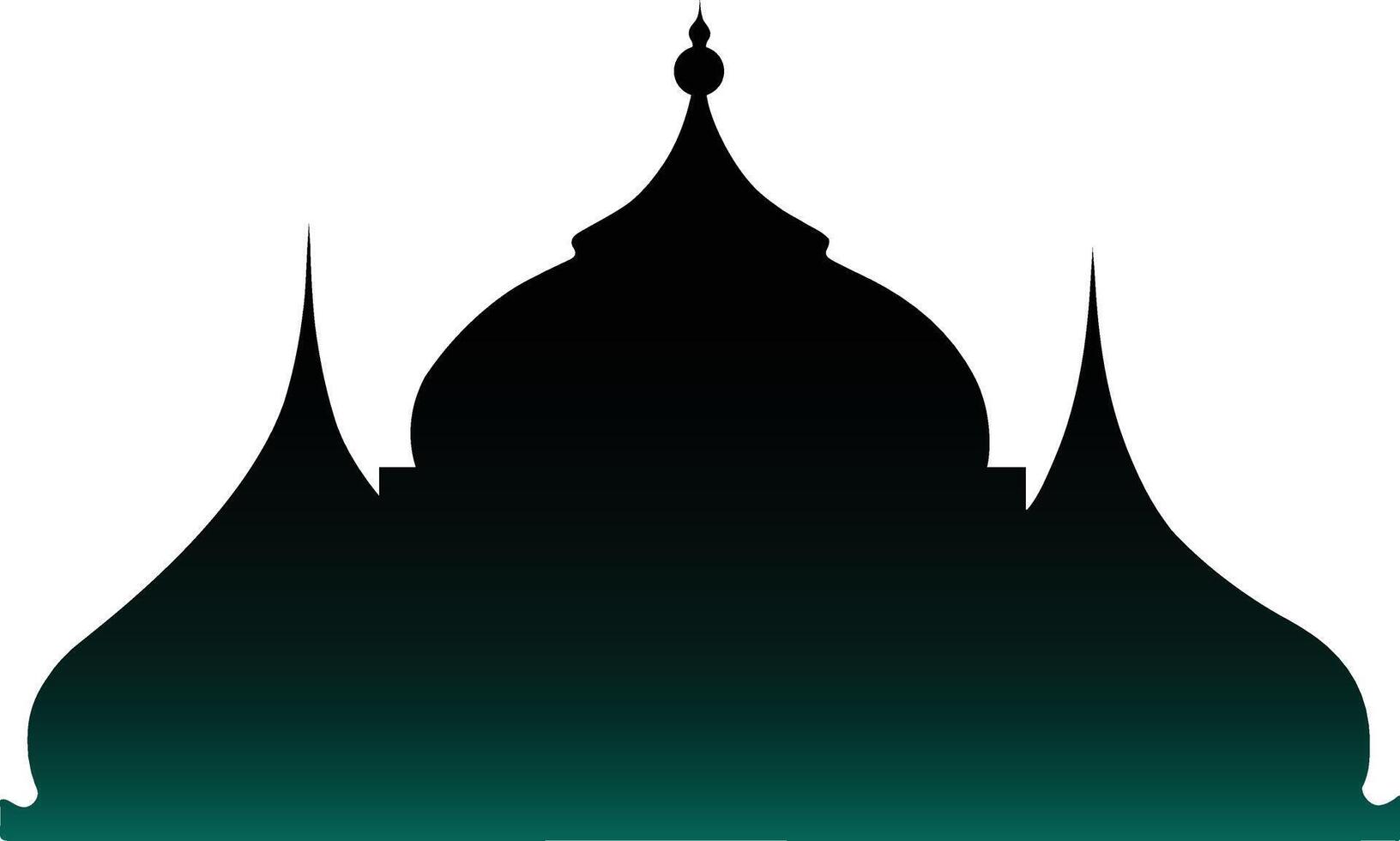 Islamic Mosque Silhouette. Ramadhan Kareem Mosque. Isolated Black Mosque Silhouette. Isolated Illustration vector