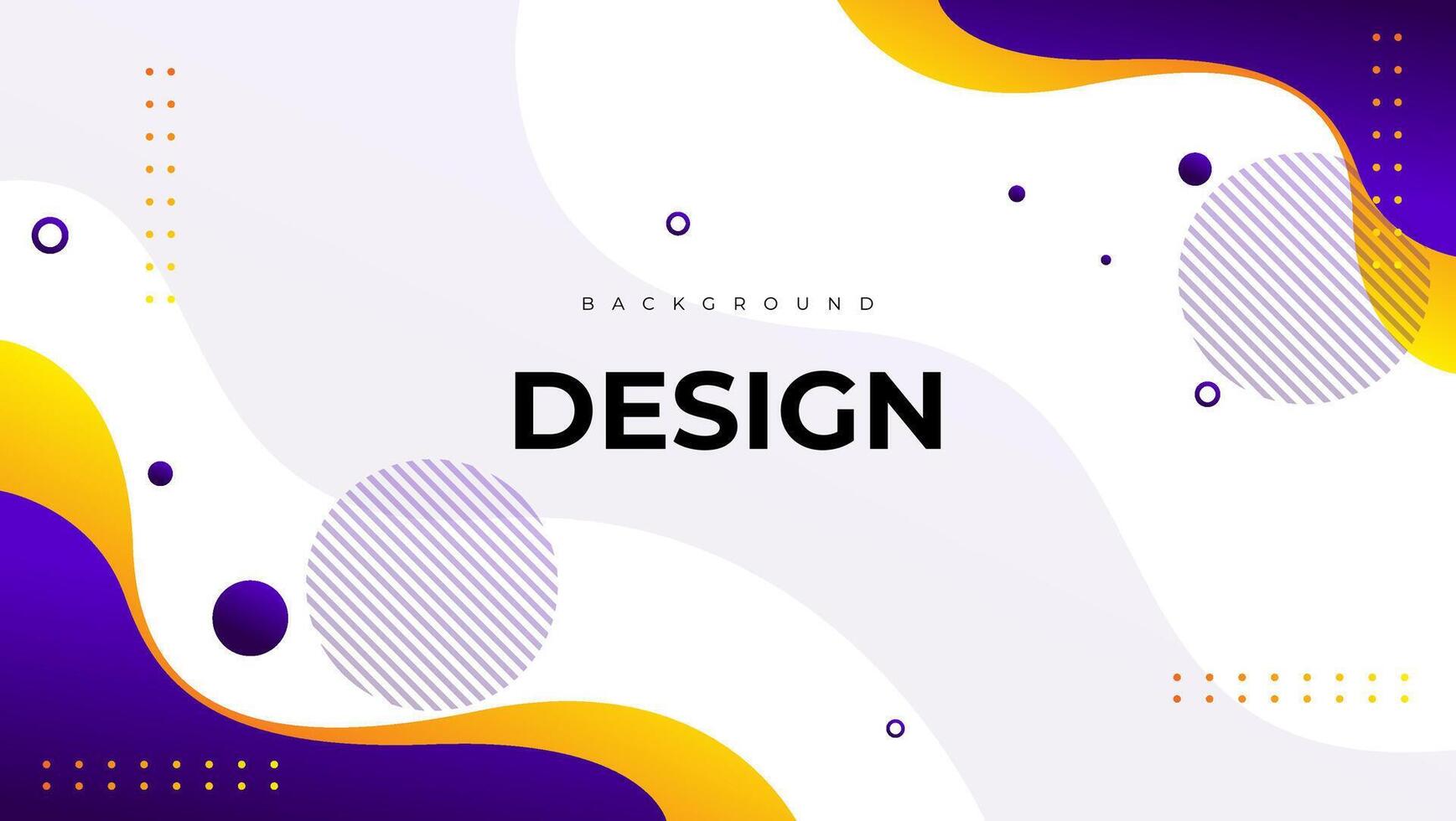 purple yellow geometric background with fluid shapes. great for poster, banner,presentation, web, cover, etc. vector