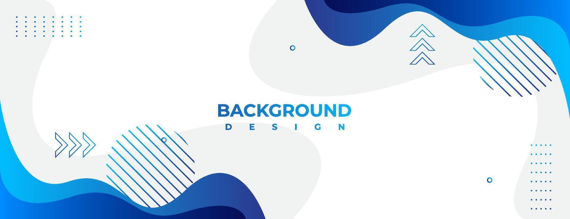 blue geometric background with fluid shapes. great for banner, presentation, poster, web, etc. vector