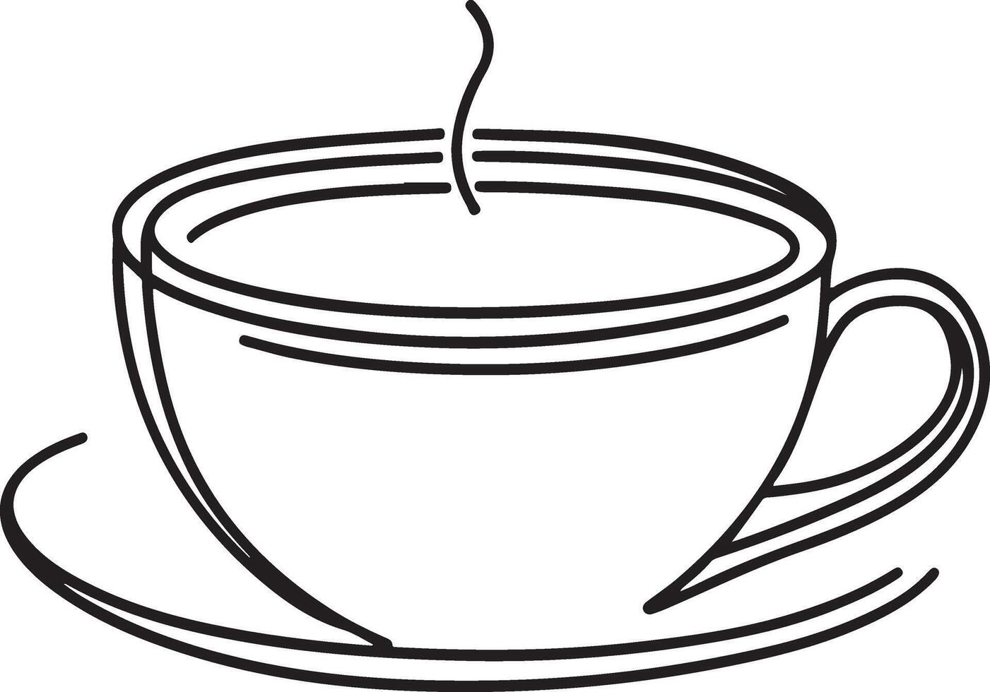 café logo silueta, negro color silueta vector