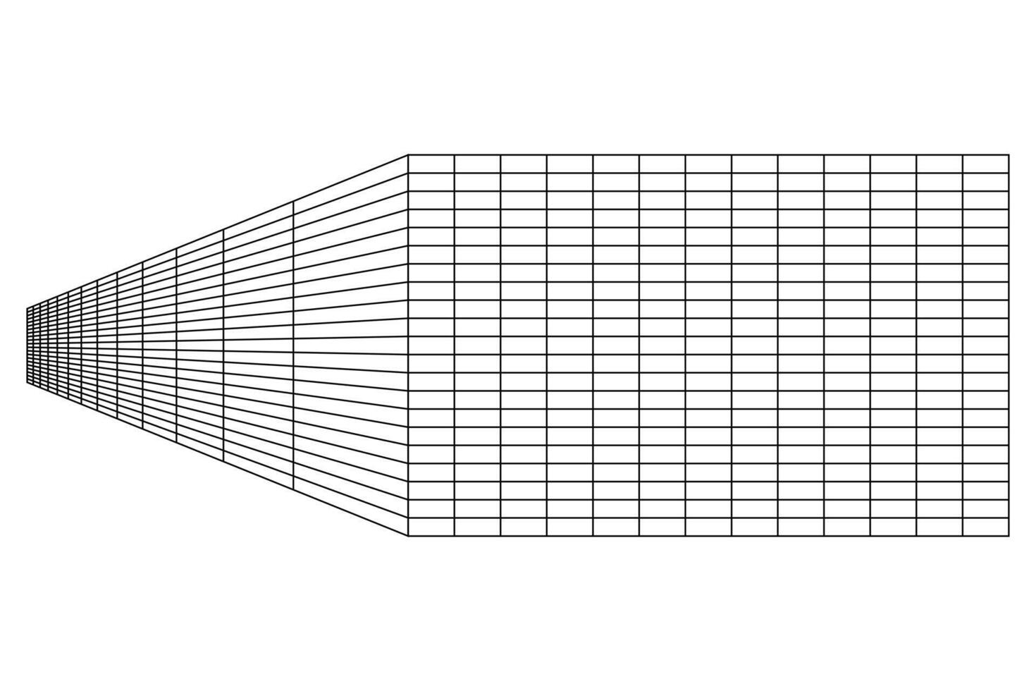 Abstract geometric wall. Isometric grid. Circle, drawing, wall, shape, 3D illusion. Room perspective grid background vector