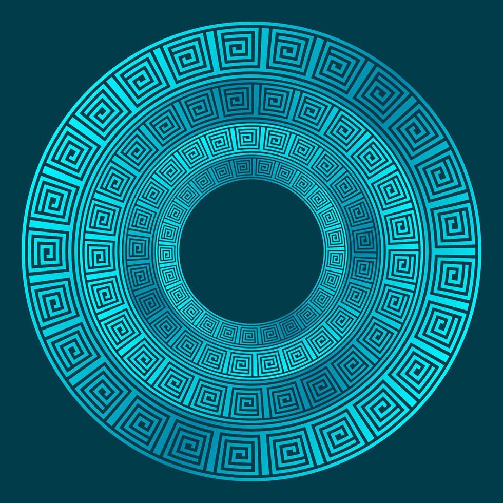 Design with abstract blue ancient pattern. Circle frame. Templates for printing postcards, invitations, floral petal stack, pattern geometric tribal lace motif black white. Circular ornament vector