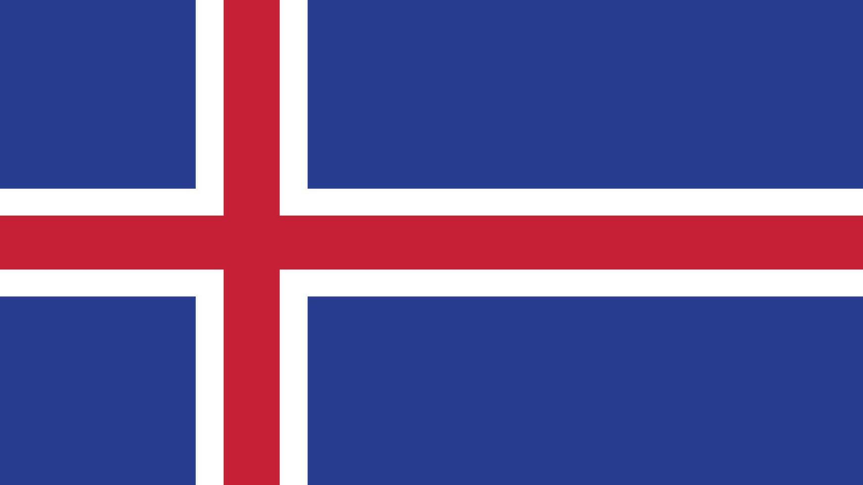 Iceland flag free llustration vector