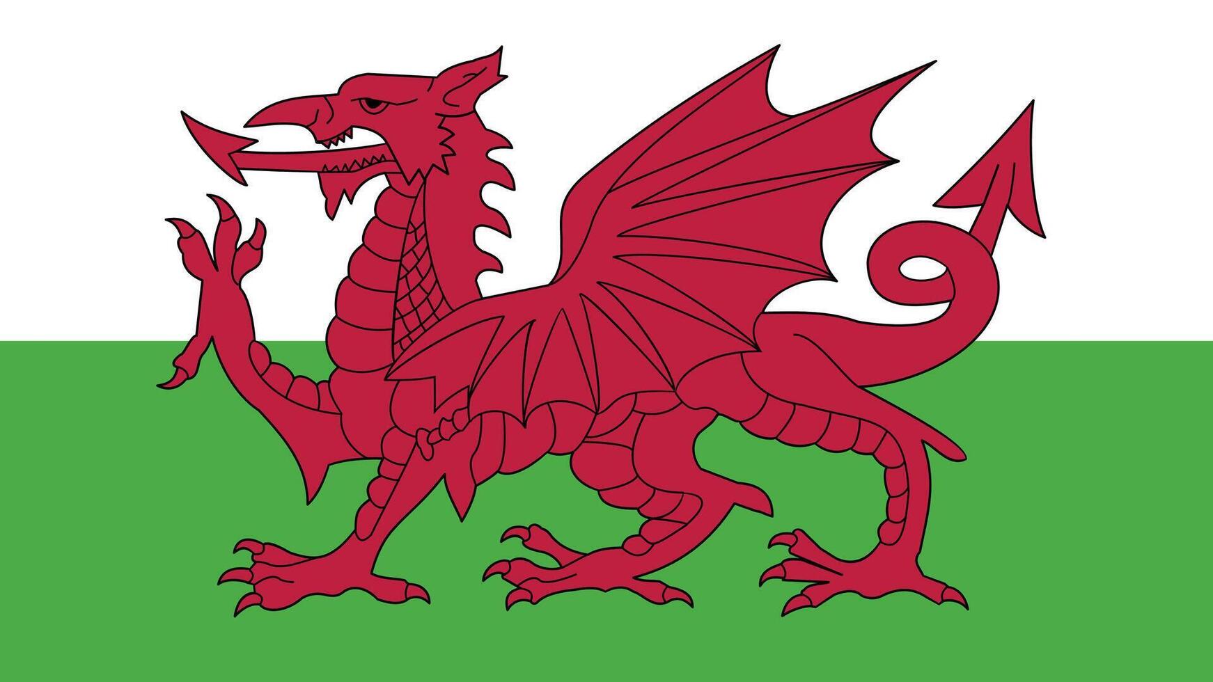 Wales flag free llustration vector