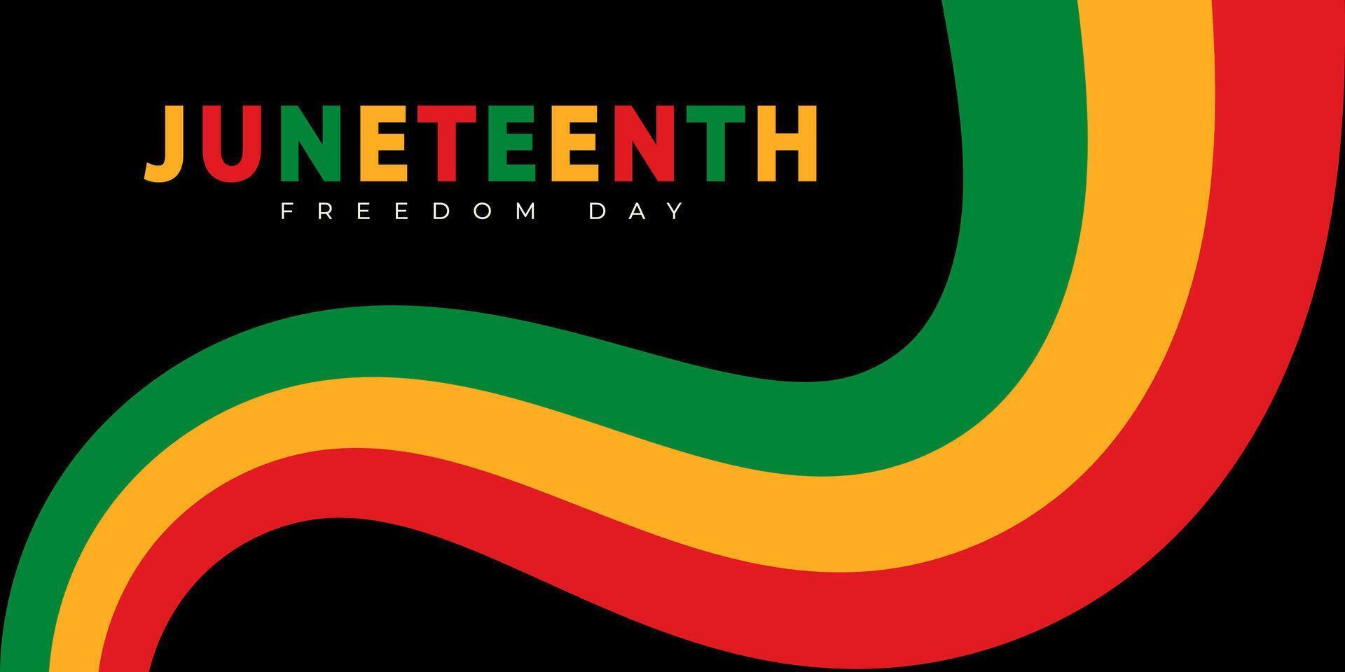 Juneteenth Freedom Day banner. June 19. African-American history and heritage. Template for poster, greeting card, banner and background. Abstract Illustration. vector