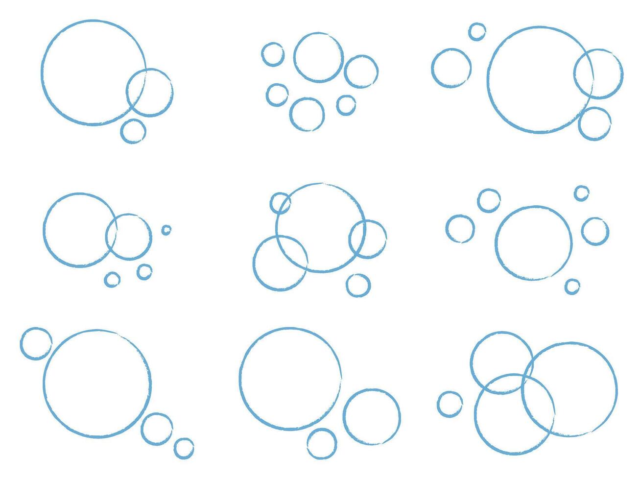 Soap doodle bubbles set graphic vector
