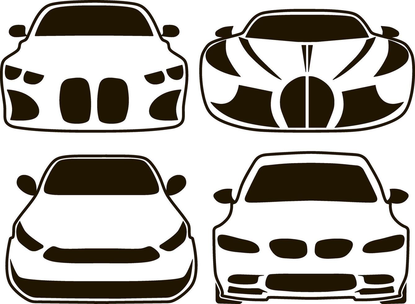 Car icon Stencil clipart vector