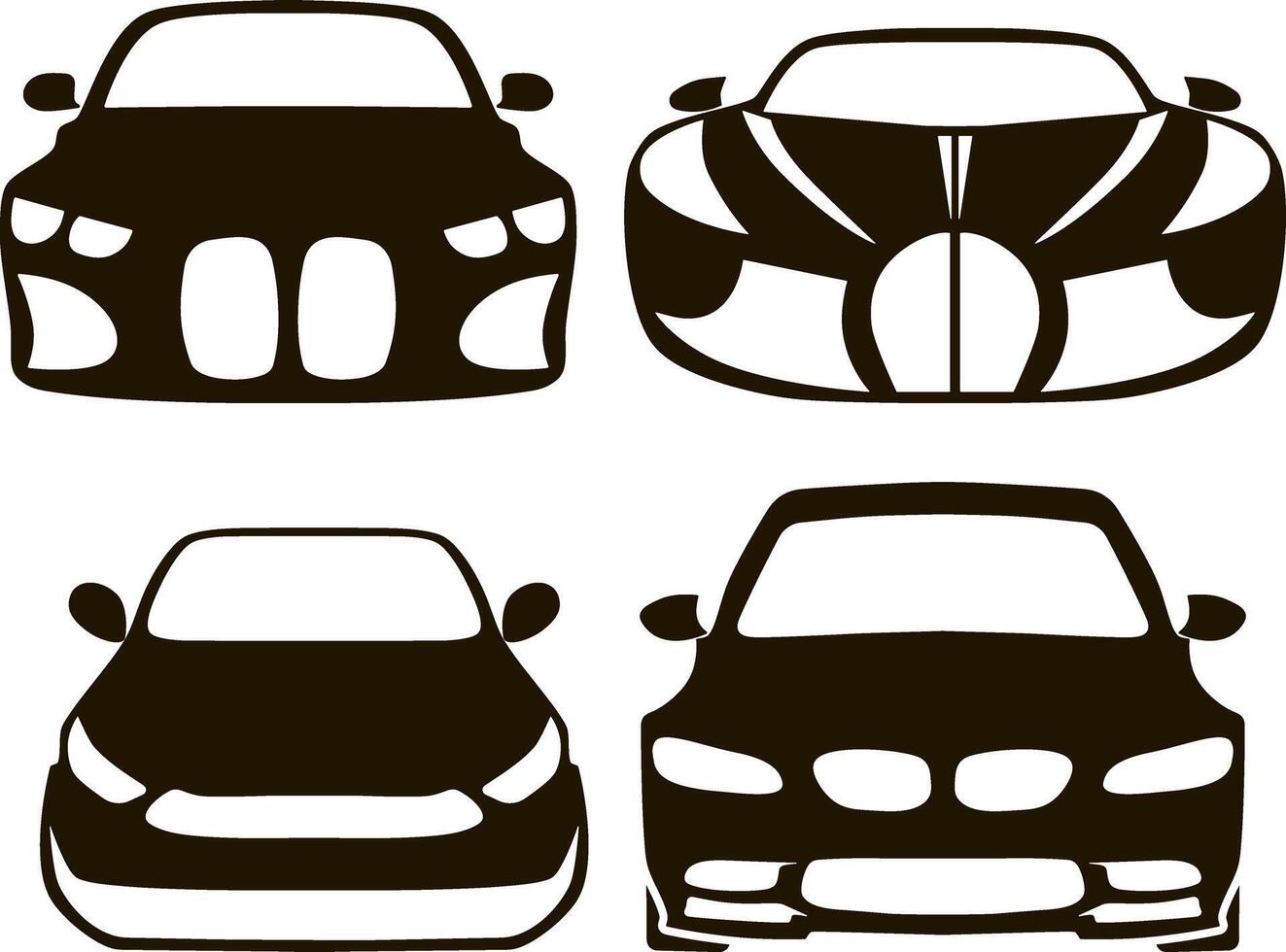 Car icon Stencil clipart vector
