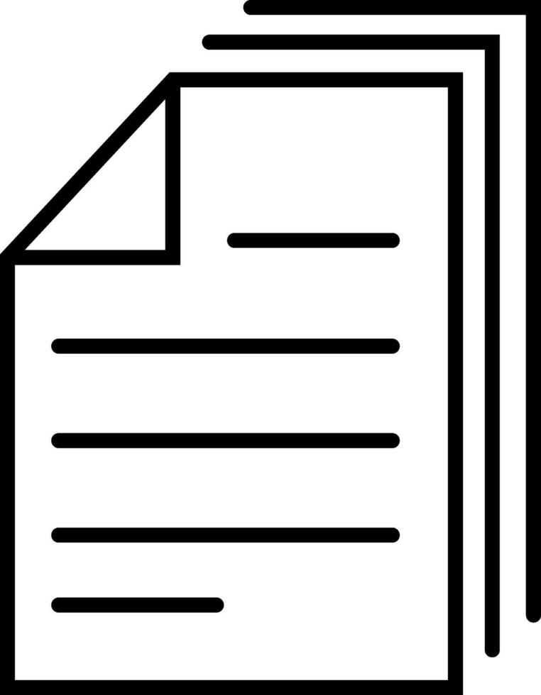 Document file icon Outline sign Sketch paper clipart vector