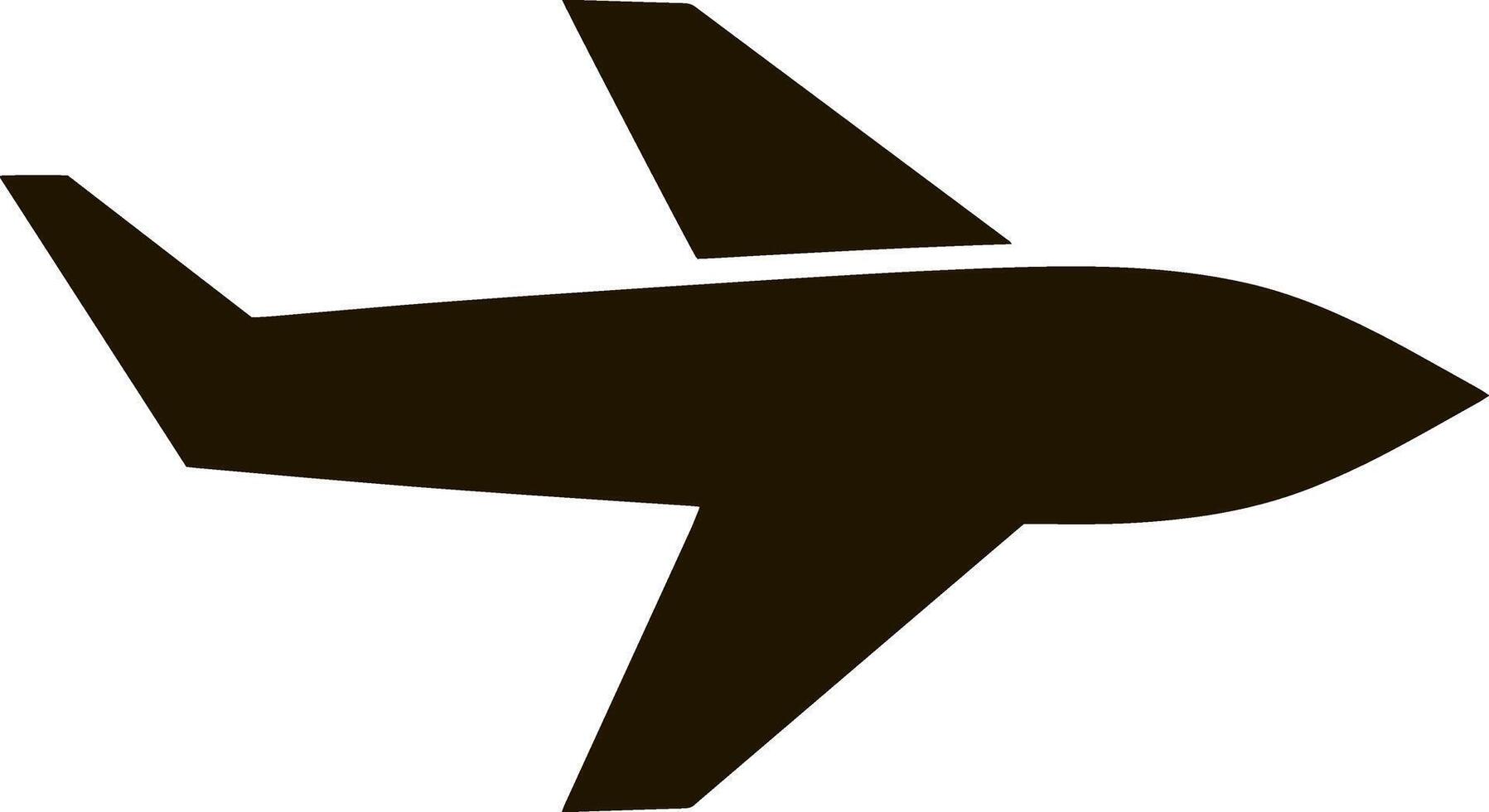 Doodle airplane icon Hand drawn clipart Stencil vector