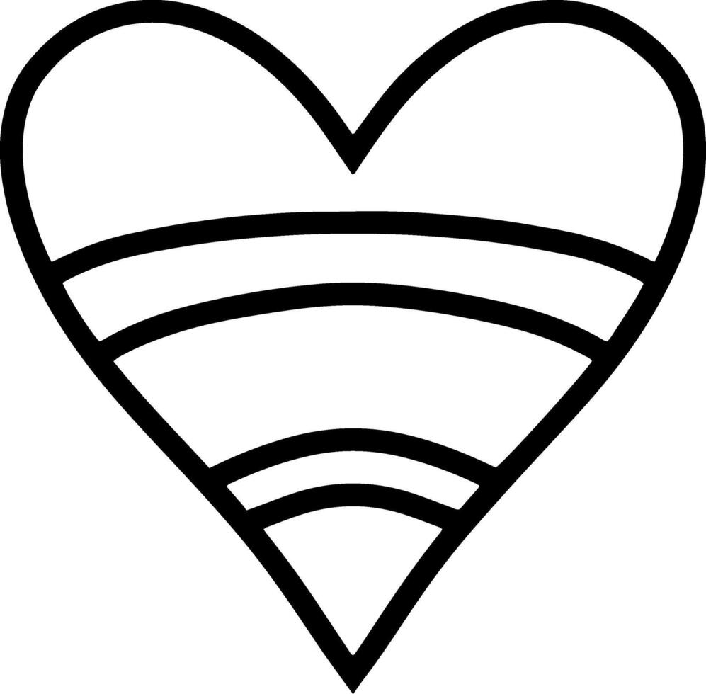 Heart icon Doodle clipart vector