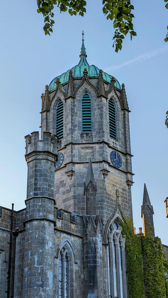 The University of Galway, quadrangle in Ireland, architecture and landmarks background photo