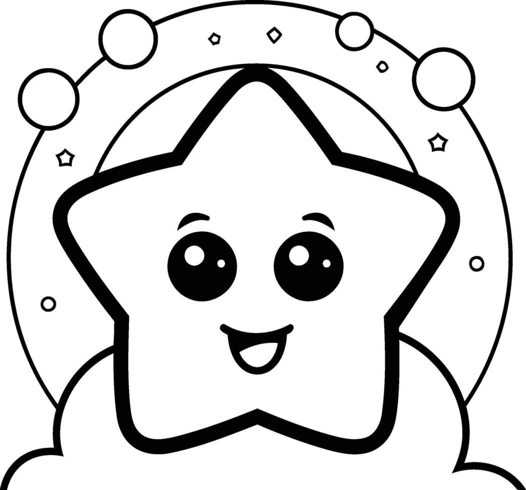 cute star kawaii character illustration design illustration design vector