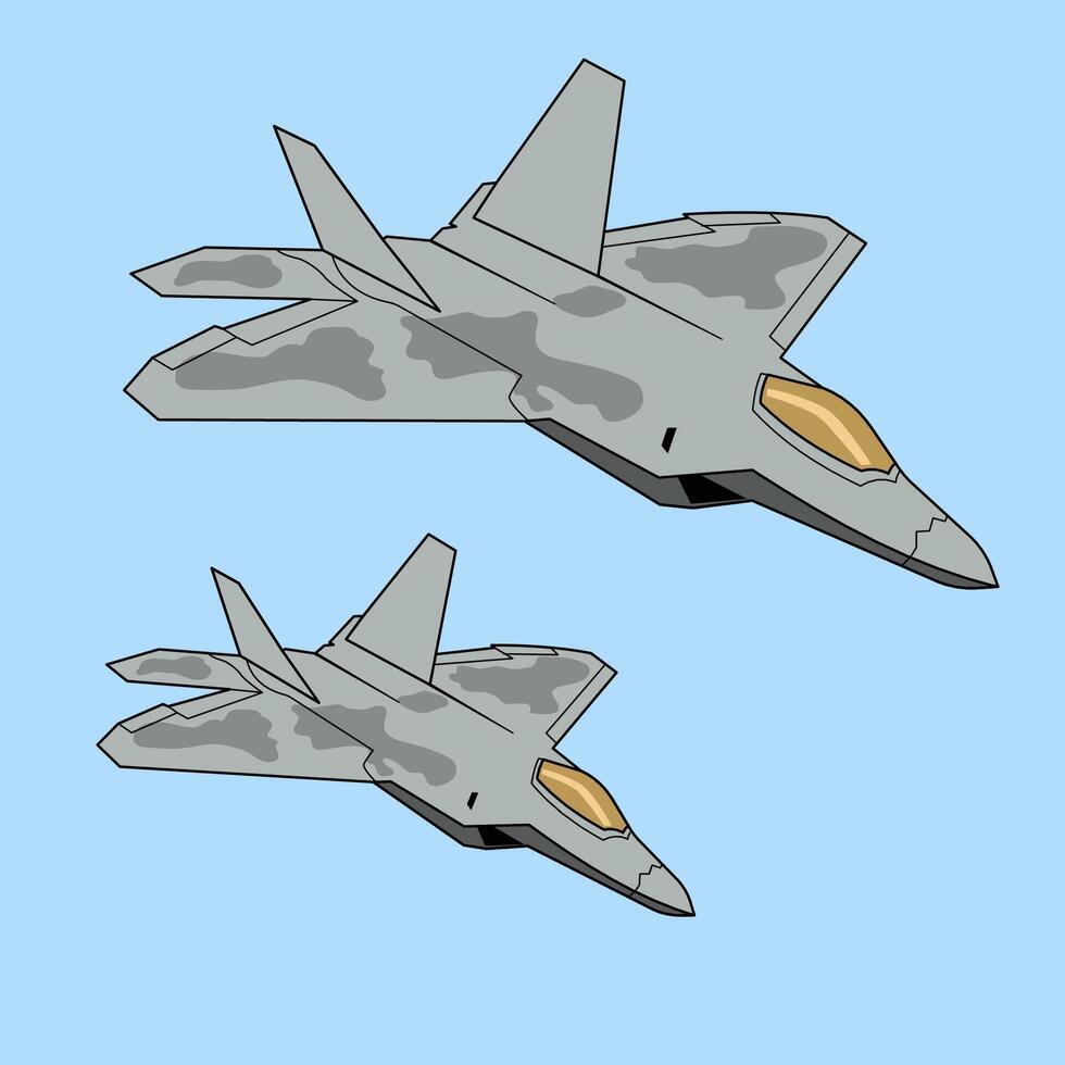modern stealth jetfighter design vector