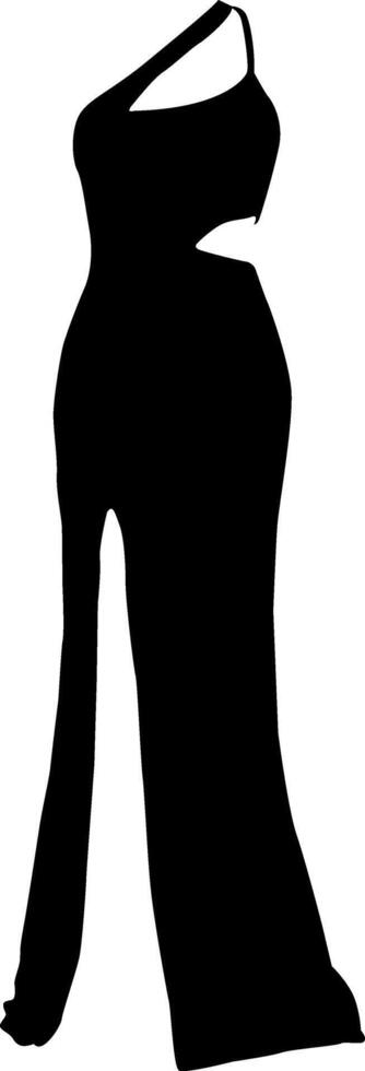 Silhouette of a person in a dress vector
