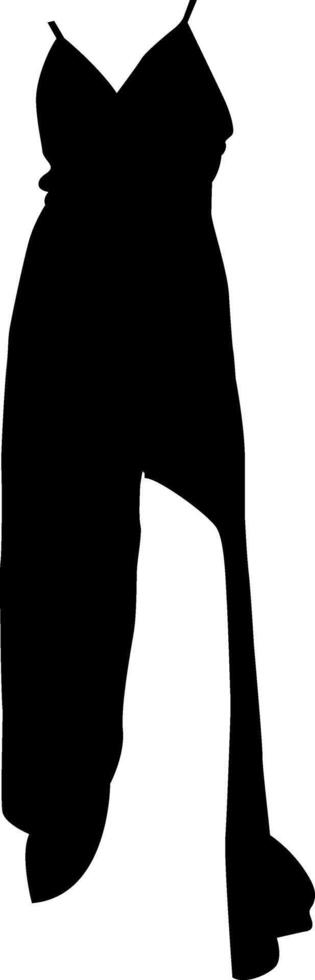 Silhouette of a person in a dress vector