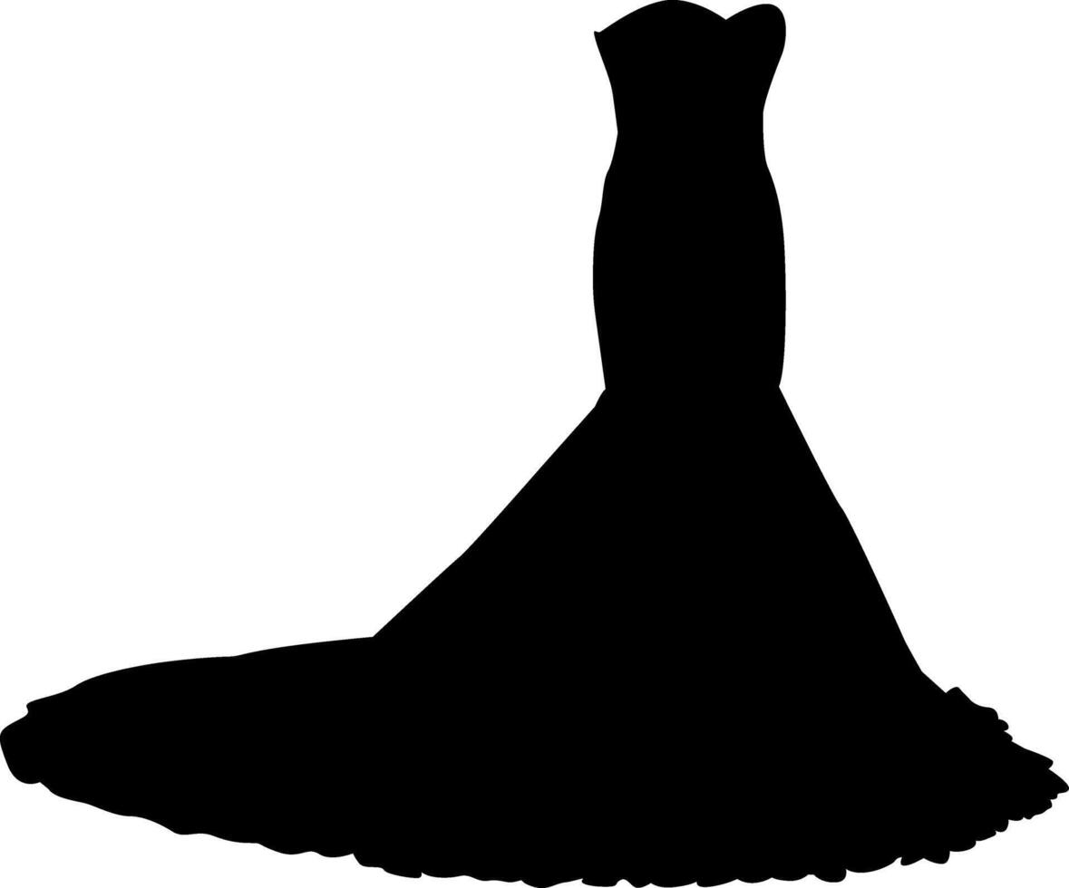 Silhouette of a person in a dress vector