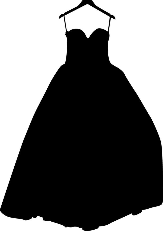 Silhouette of a person in a dress vector