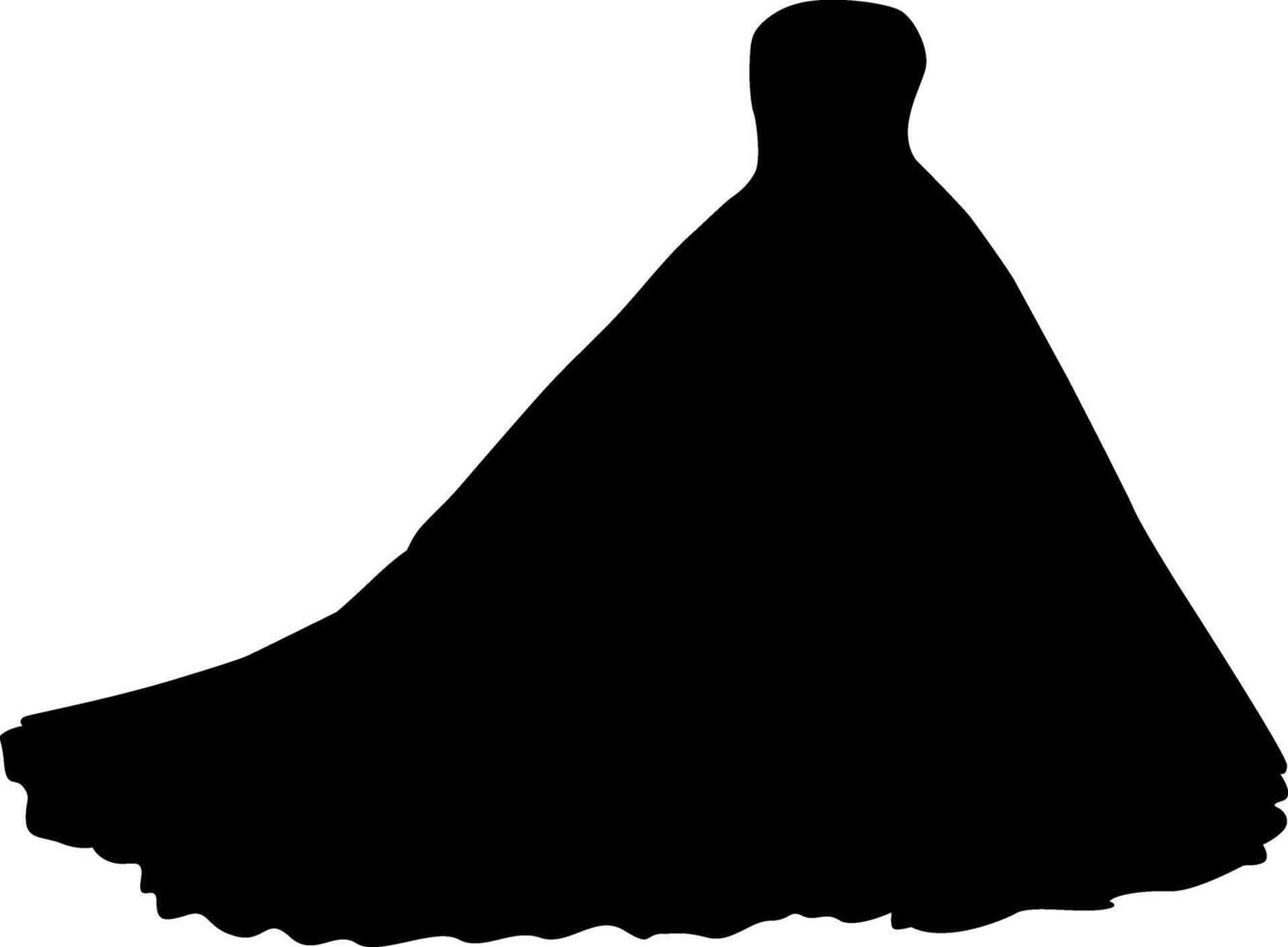 Silhouette of a person in a dress vector