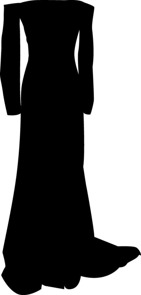 Silhouette of a person in a dress vector