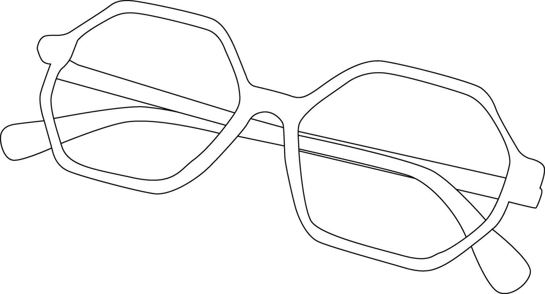 Outline a beautiful sunglass and book vector