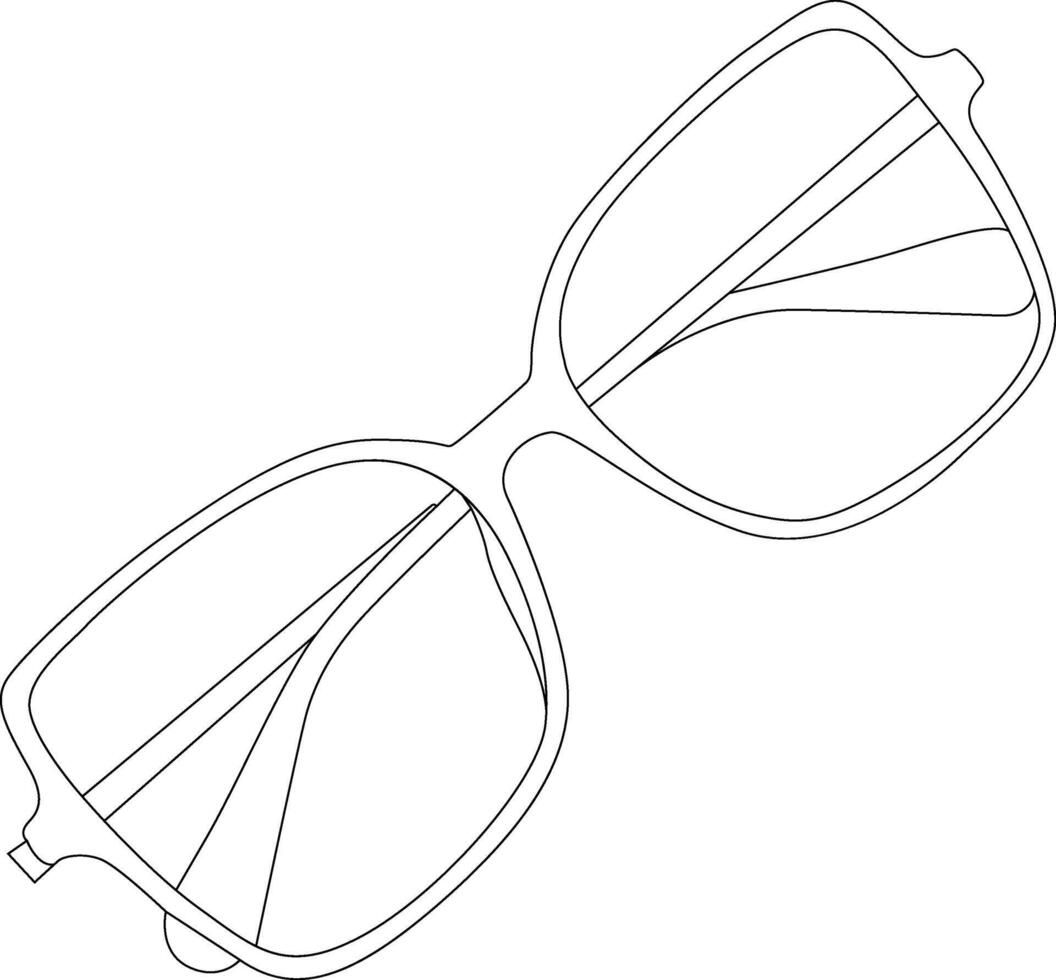 Outline a beautiful sunglass vector