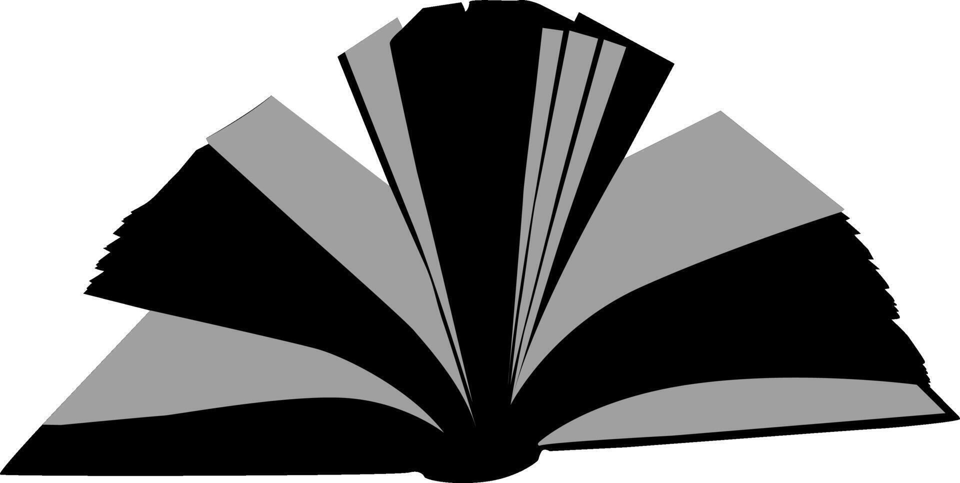 Silhouette hand drawing book vector