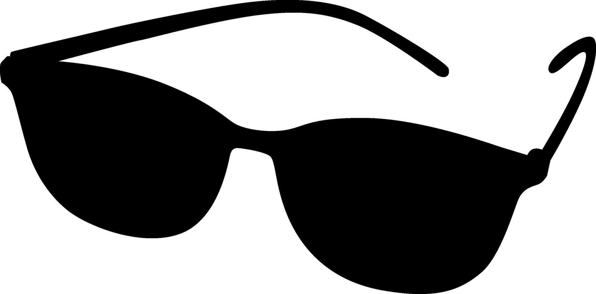 Silhouette a beautiful sunglass vector