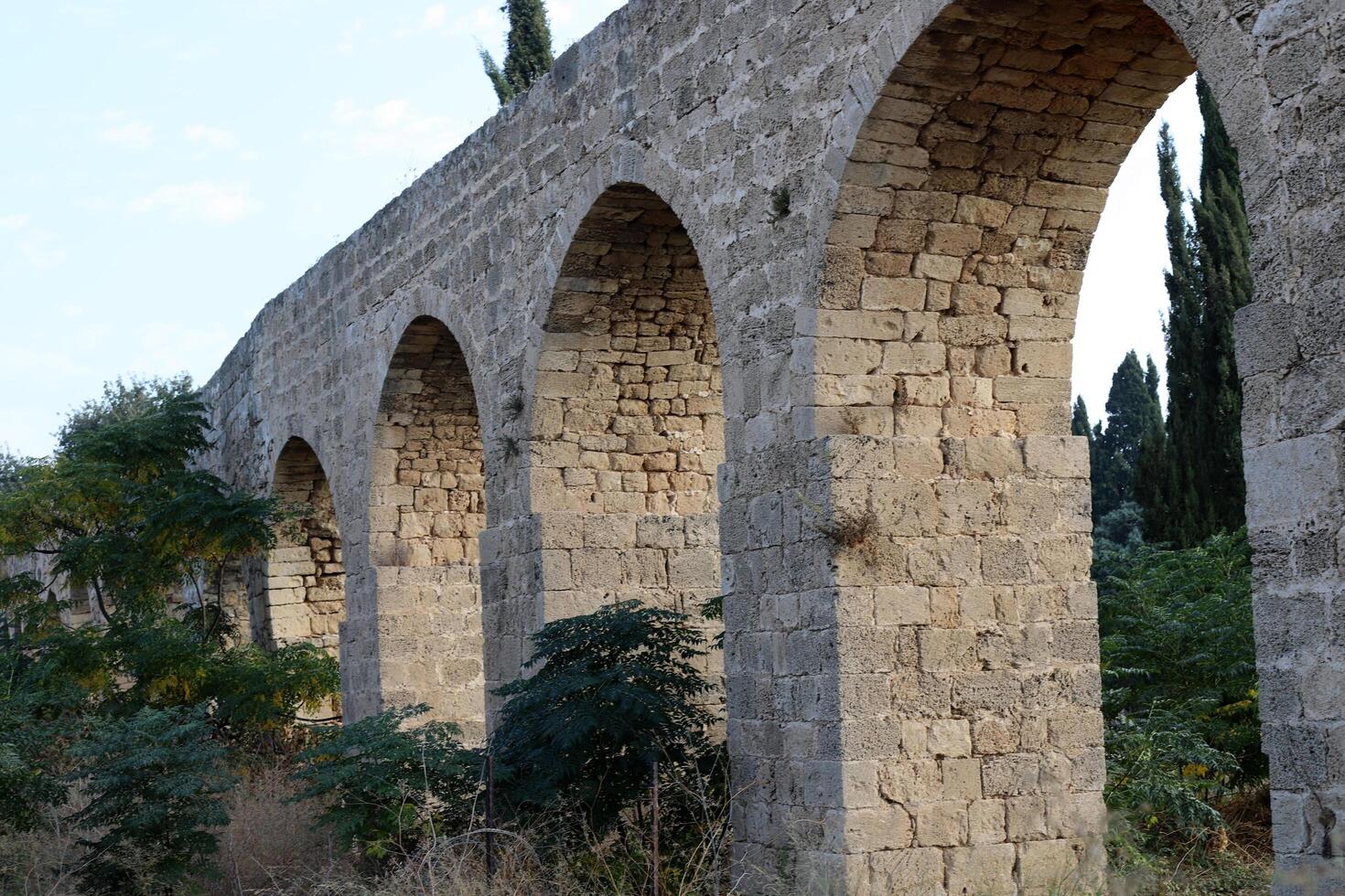 Akko Israel 04 05 2024 An ancient aqueduct for supplying water to populated areas in Israel. photo