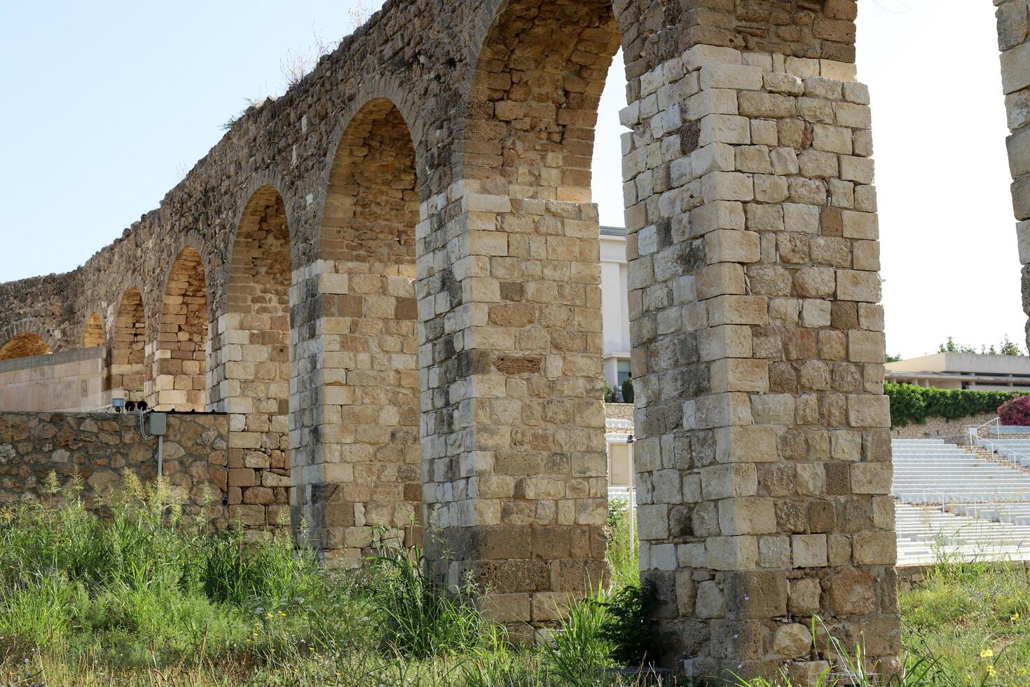 Akko Israel 04 05 2024 An ancient aqueduct for supplying water to populated areas in Israel. photo