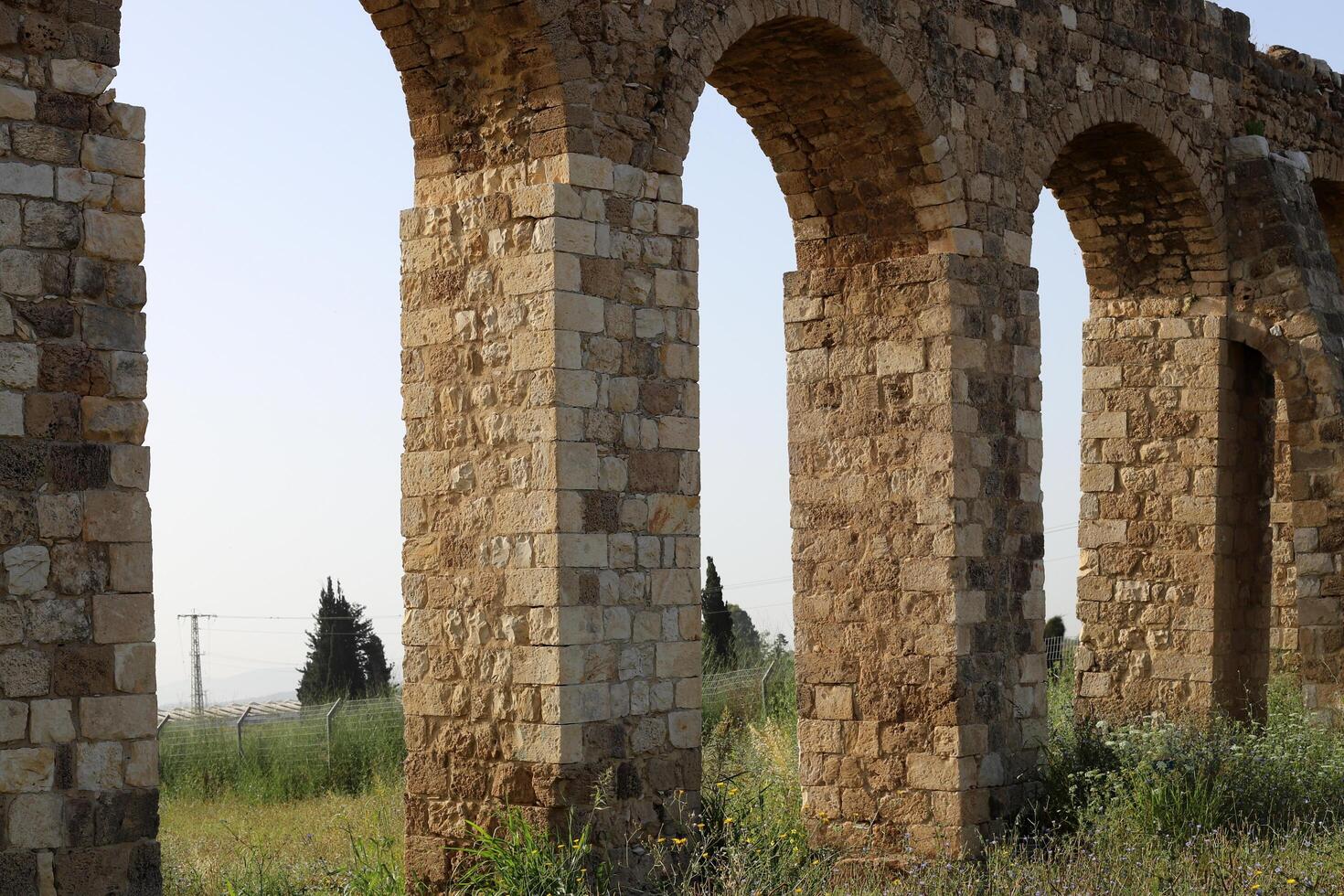 Akko Israel 04 05 2024 An ancient aqueduct for supplying water to populated areas in Israel. photo