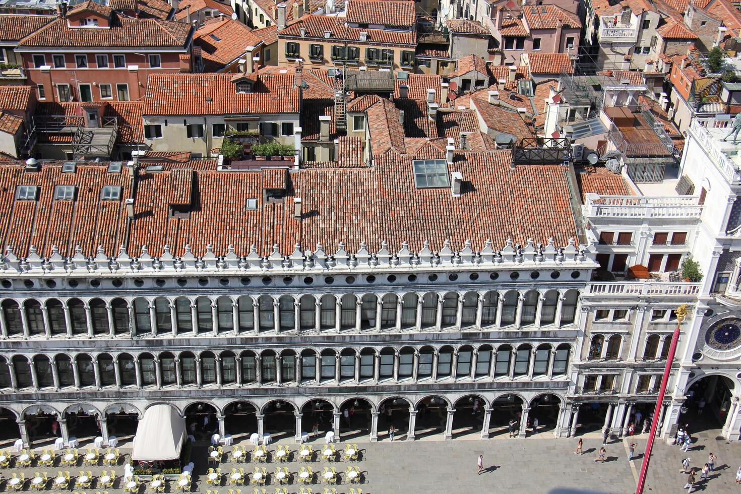 Mantova Italy 10 09 2023 . Red tiled roofs in the city of Mantua. photo