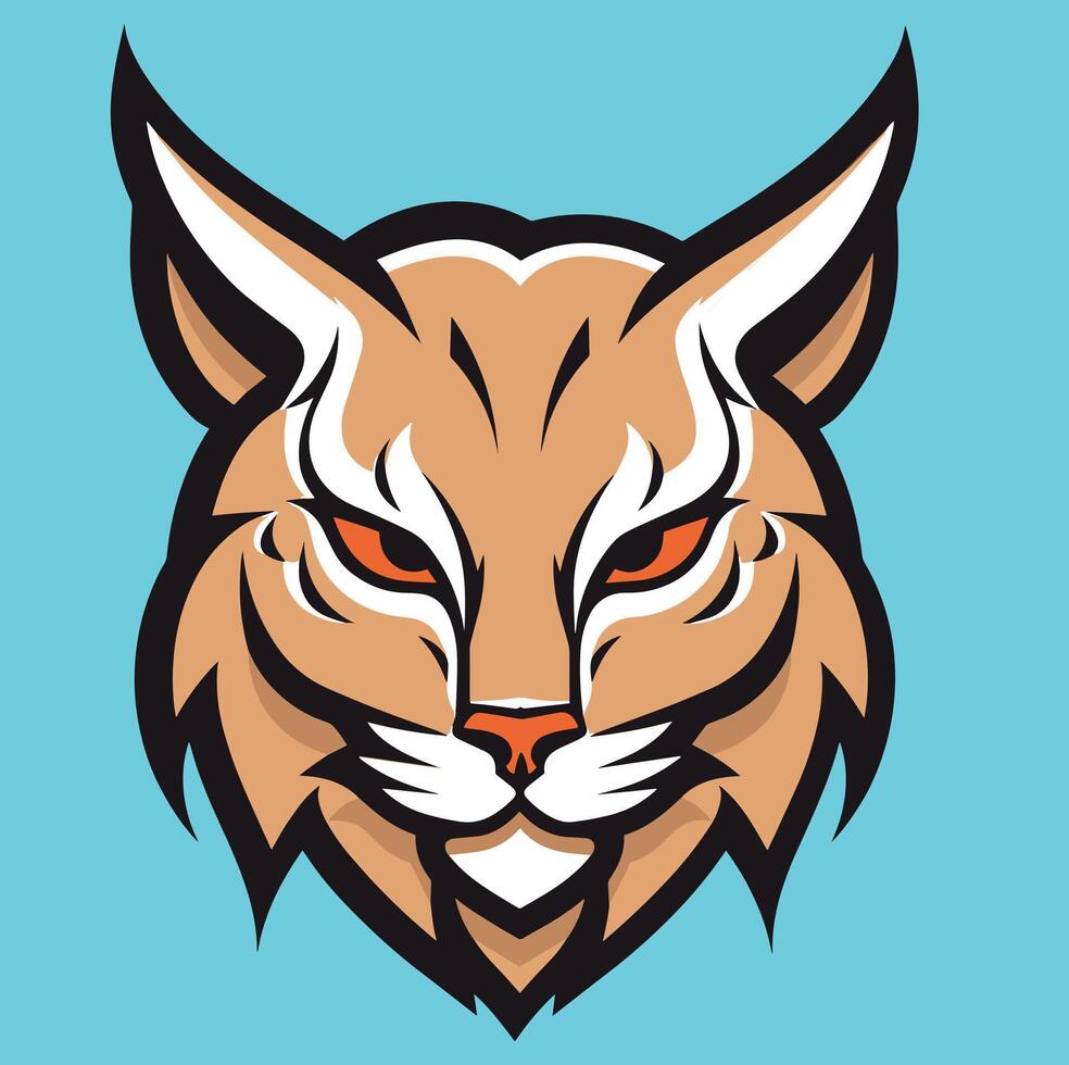 Simple Flat Logo of Lynx vector