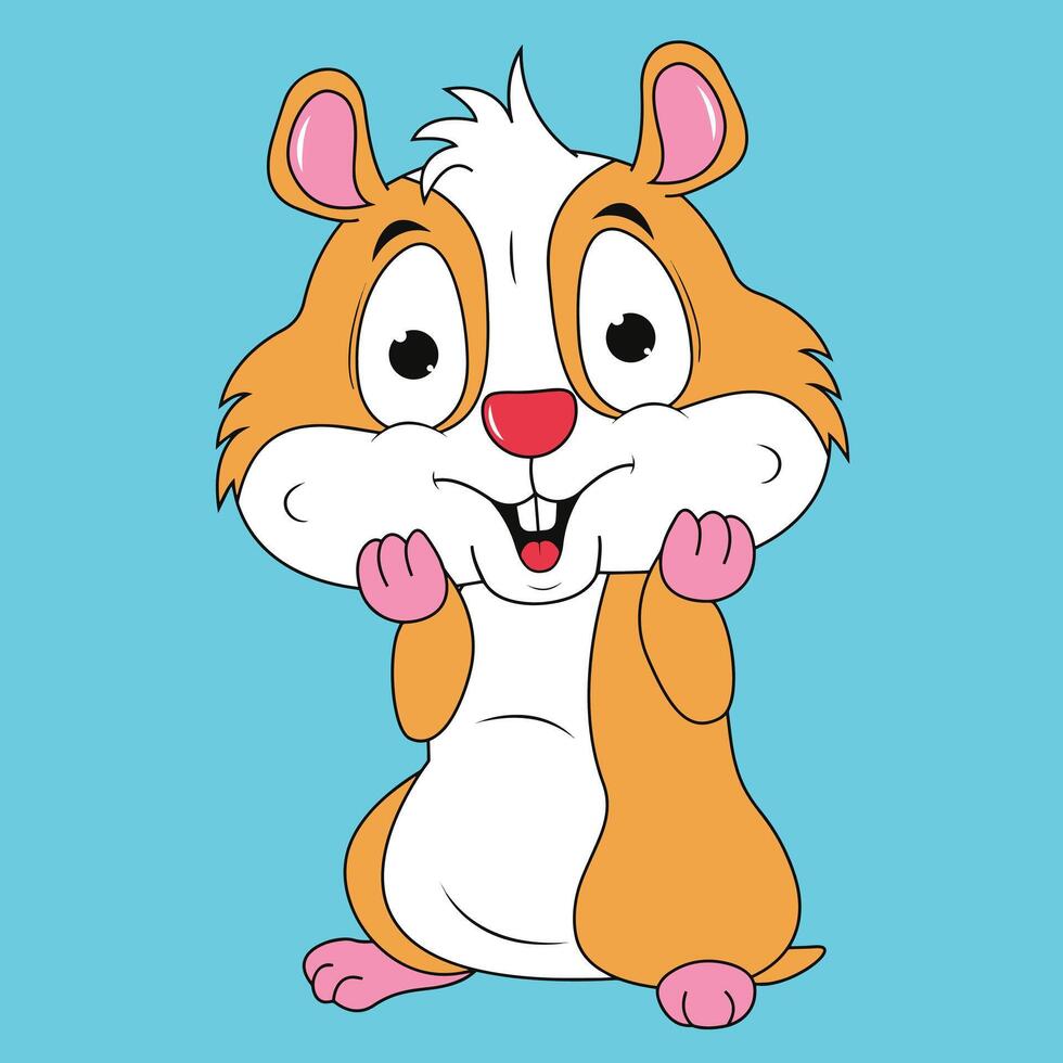 Hamster Cartoon Logo vector