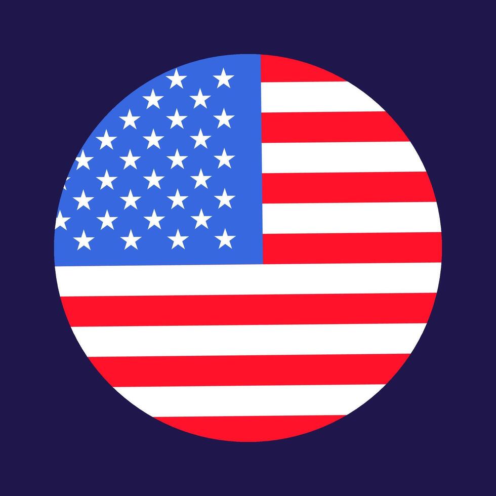 USA Flag Festive Circle Badge vector