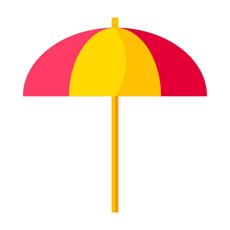 playa paraguas en palo descuidado Dom sombrilla vector