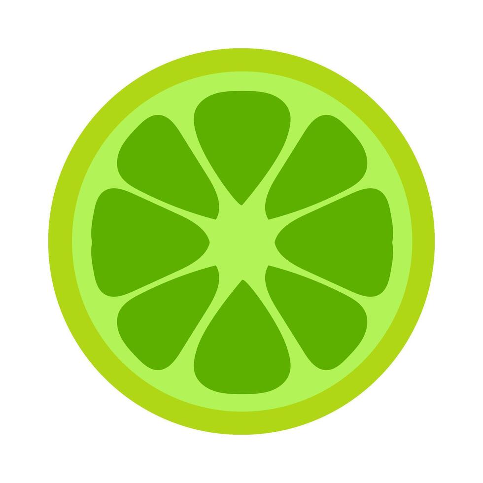 Sliced Lime Piece Careless Fruit Lime vector
