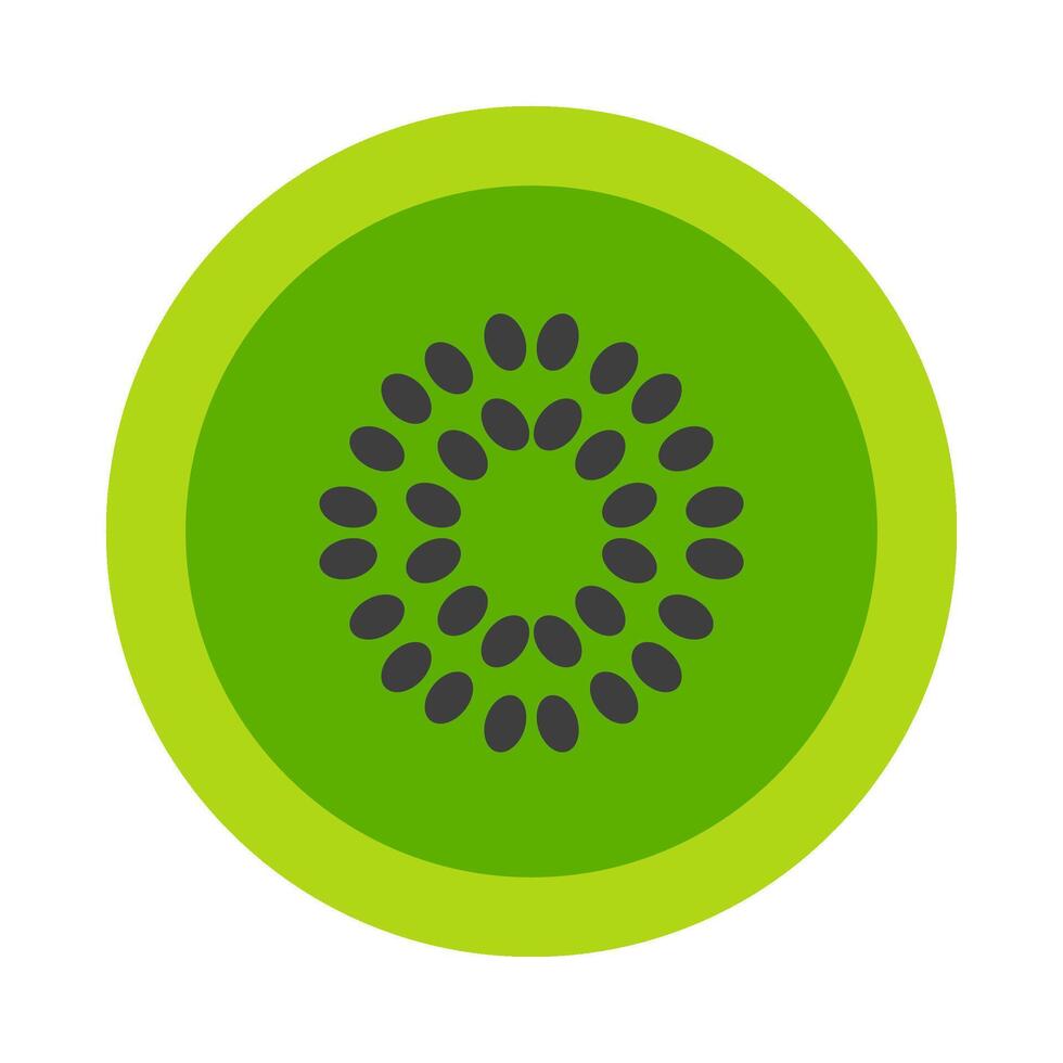 Sliced Kiwi Circle Careless Kiwi Fruit vector