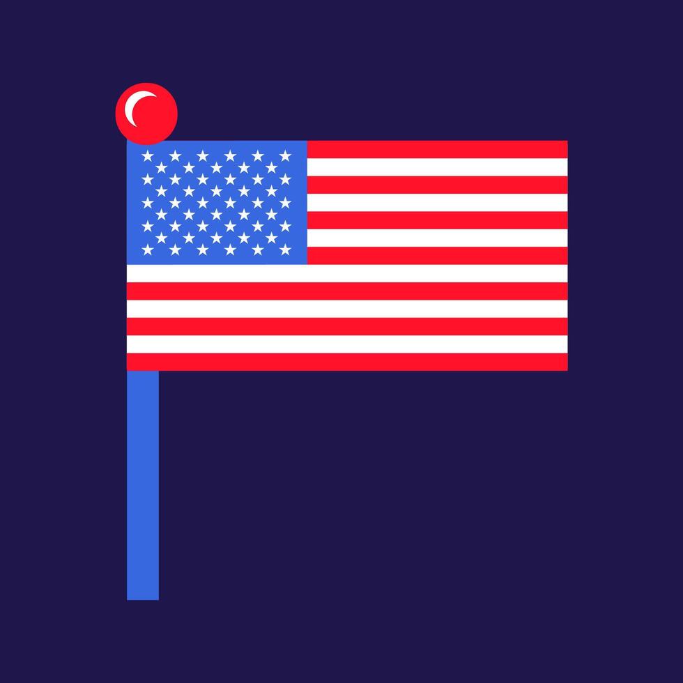 USA Festive Flagstaff Flag vector