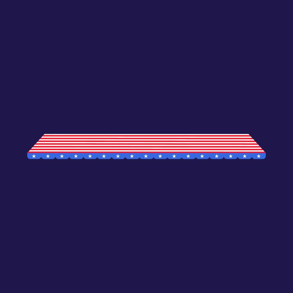 USA Flag Festive Street Store Roof vector