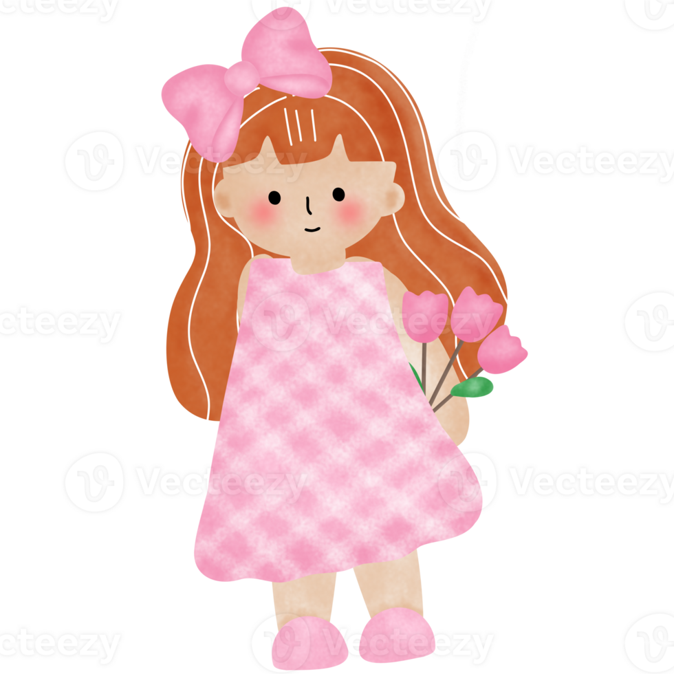 Cute little girl. png