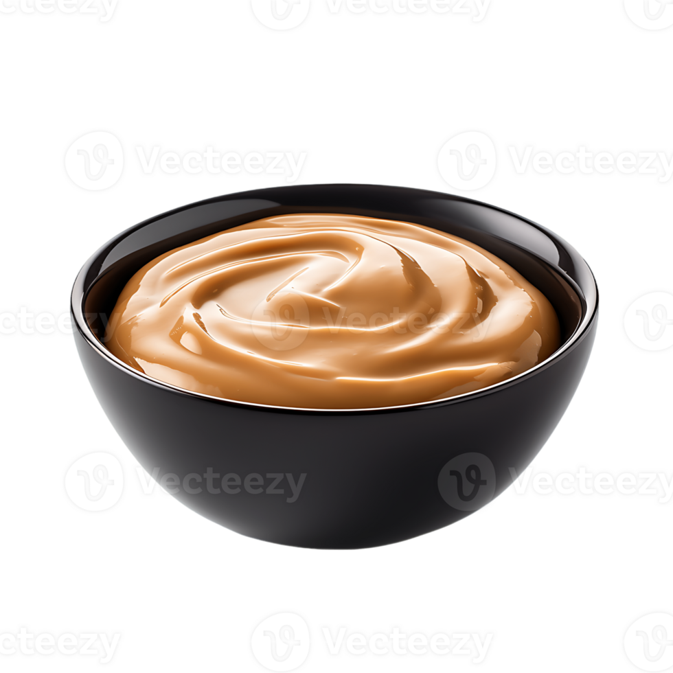 Peanut Sauce Elegance Isolated Sauce in Transparent Bowl png