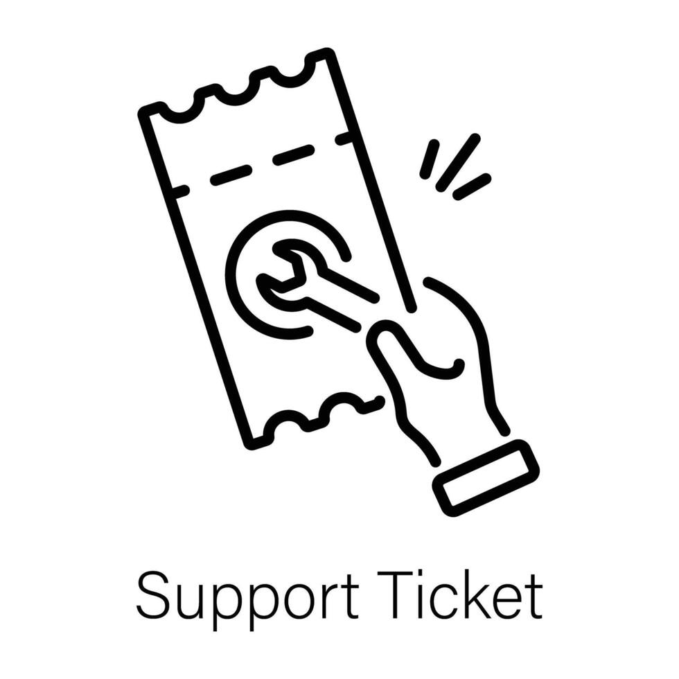 Trendy Support Ticket vector