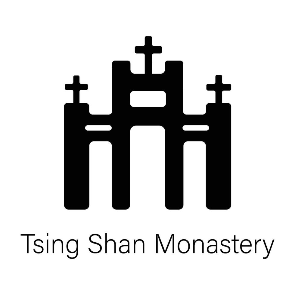 Trendy Tsing Shan Monastery vector