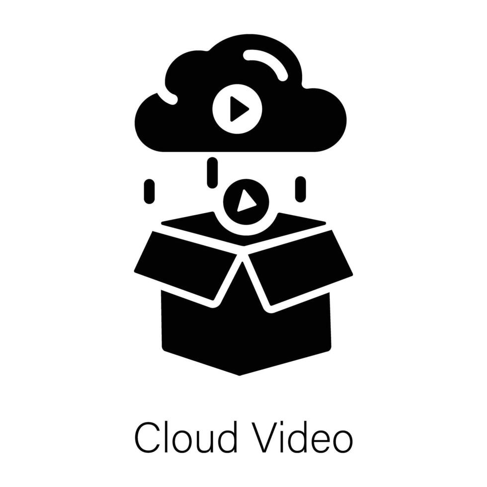 Trendy Cloud Movie vector