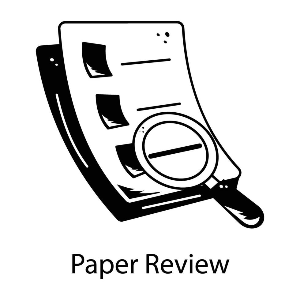 Trendy Paper Review vector