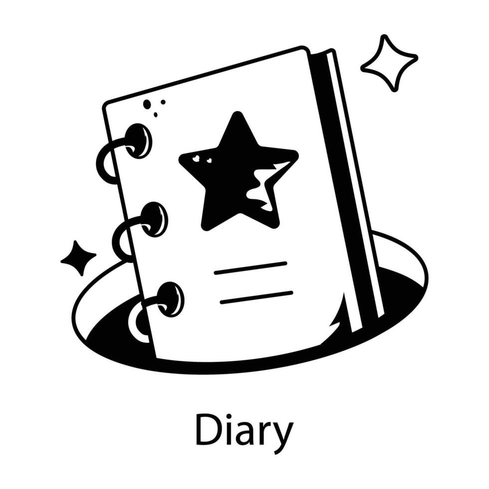 Trendy Diary Concepts vector